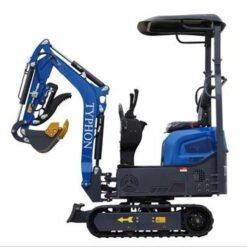 2025 TYPHON TERROR XI STORM Mini Excavator – 1.1 Ton Trench Digger with Boom Swing & Hydraulic Thumb